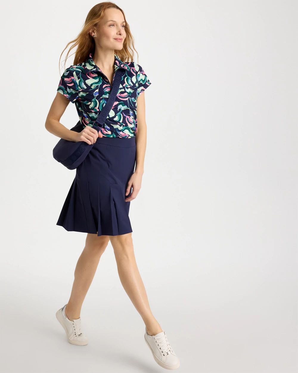Zenergy® UPF Blooms Half Zip Polo | Chico's